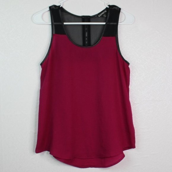 Express Magenta Racer Back High Lo Tank To… - Picture 8 of 11